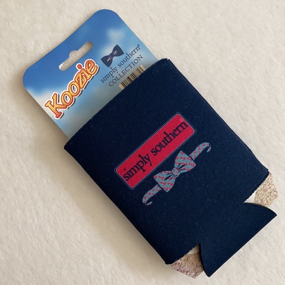 {NWT} Koozie | Simply Southern Logo Nautical Anchor Pattern Bow Tie Can Holder - Picture 15 of 15